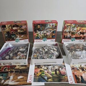 Cats 750 Piece Jigsaw Puzzle Set by Buffalo Games